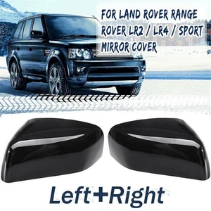 Tapa de espejo retrovisor lateral negro izquierda derecha para Land Rover Range Rover Sport LR2 LR4 - Imagen 1 de 6