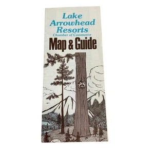Vintage Lake Arrowhead Resorts California Chamber of Commerce Map and Guide - Picture 1 of 5