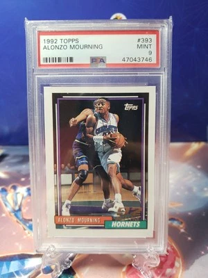 1992 Topps #393 Alonzo Mourning Rookie RC PSA 9 Charlotte Hornets  Foto 1 de 3