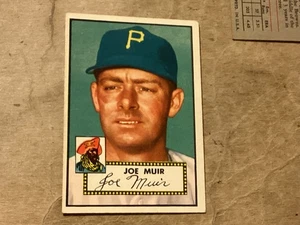 1952 TOPPS #154 JOE MUIR PIRATES ROOKIE - Near Mint - Great Corners - No Creases - Picture 1 of 2