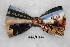 Realtree Bow tie, Bear & Deer with Rack, Hunting, Sportsman, Pre-tied Bow tie - Picture 1 of 4