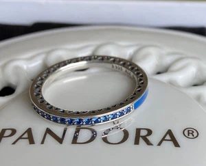 Original Pandora Ring Königsblau Strahlende Herzen #191011NCB - Bild 1 von 7