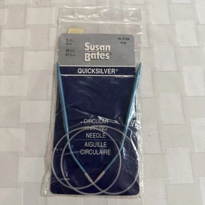 Susan Bates Quicksilver ago circolare per maglieria misura 8 mm 5 lunghezza 36" - Foto 1 di 8