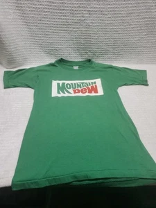 Camiseta vintage años 80 Healthknit Mountain Dew verde puntada única M (38-40) LEER - Imagen 1 de 13