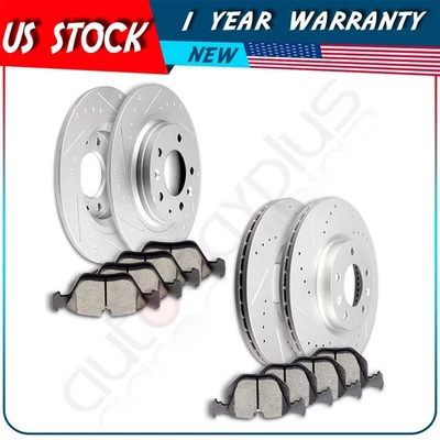 Front & Rear Brake Rotors And Pads For Ford Fusion Lincoln Mazda Mercury Milan Foto 1 de 4