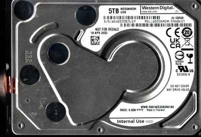 WD50NMZM-59A8XS1 S/N: WXA2D WESTERN DIGITAL 5TB THAILAND APR 2023 - Image 1 of 2