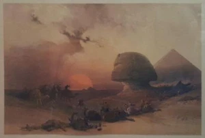 David Roberts' Egypt, "Approach of the Simoom", 1970s Full Folio Print - Picture 1 of 1