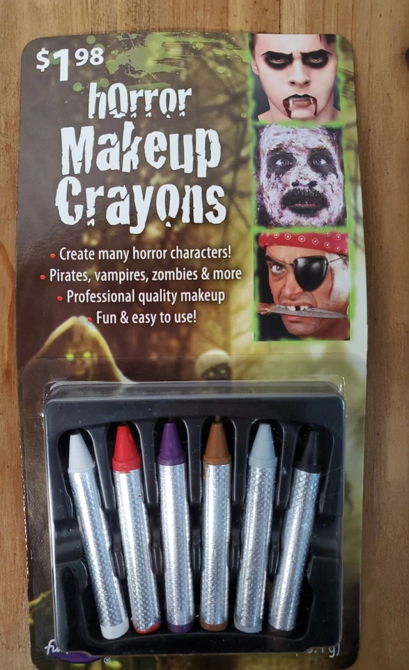 Fun World Pack of 6 Horror Makeup Crayons Costume Face Paint