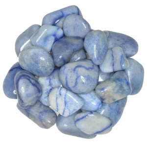 Piedras caídas de cuarzo azul de 1/2 lb - grado 2 - mediano - 1"" a 1,5"" Avg. - Imagen 1 de 3
