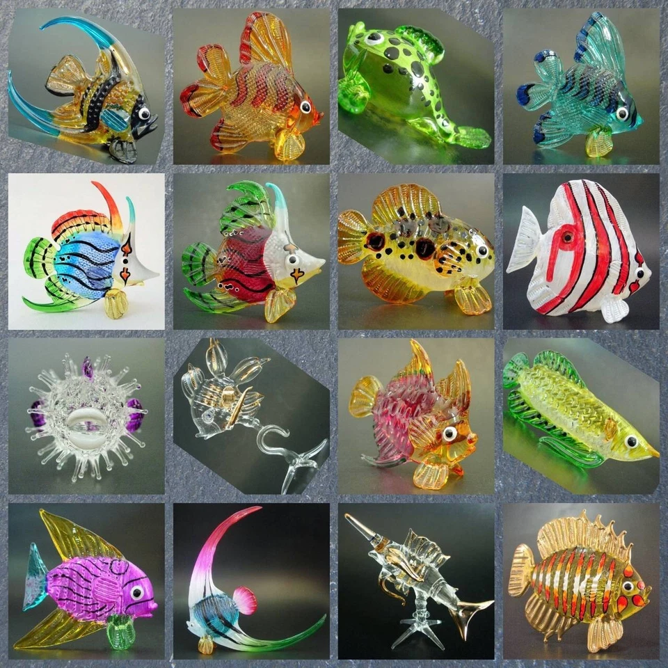 BEAUTIFUL GLASS FISH Decorative Glass Ornament Blown Glass Figurine Glass Animal - Image 1 of 1