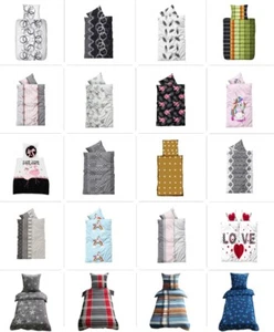 Mikrofaser Bettwäsche 135 x 200 cm 4 teilige / 2 teilige Garnitur Bettbezüge Set - Bild 1 von 52