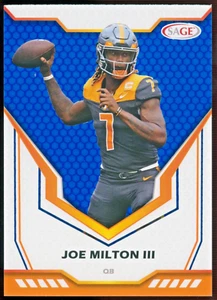 2024 Sage Hit Low Series | Joe Milton III Blue Parallel (RC) #12 | Tennessee - Picture 1 of 2