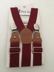 Pet Soft Dog Suspenders Male Female Dog Diaper Suspenders for Dogs Diaper Burgun - Picture 1 of 3