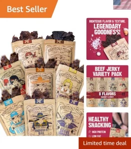 Beef Jerky Sampler Pack - Gluten-Free, Keto, High Protein, 8-Pack - Picture 1 of 9