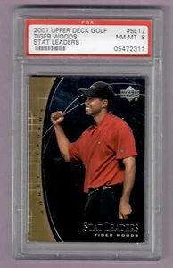 2001 Upper Deck Golf #SL17 Tiger Woods Stat Leaders PSA 8 NM-MT - Picture 1 of 1