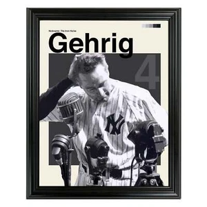 Lou Gehrig Framed Sports Art Photo by Thomas Maxwell - Picture 1 of 2
