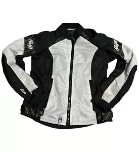 Shift Jacket Padded Motorcycle Protective Armor Black White Size Small Zip Up - Picture 1 of 13
