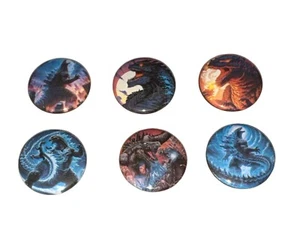 1" SET 6 KLASSISCHE GODZILLA POSTER ANSTECKNADEL BUTTON PINS PINBACK [P173] - Bild 1 von 2