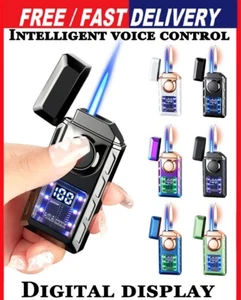 Voice Controlled Digital display Cigar Lighter Outdoors Jet Lighter - Picture 1 of 21