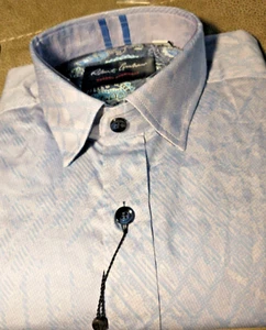 Neu mit Etikett Robert Graham Herrengröße SMALL kurzärmliges Button-Down-Hemd ausgefallen geometrisches Muster - Bild 1 von 15