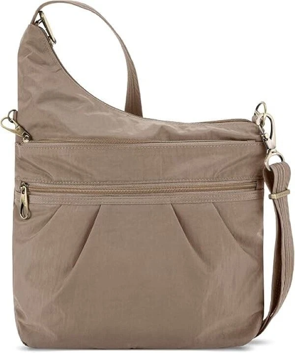 Bolso Bandolera Travelon Firma Antirrobo 3 Compartimentos, Sable Foto 1 de 1