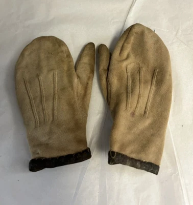 Mitones antiguos victorianos para niños de principios de 1900 niños cierre a presión primitivo Foto 1 de 4