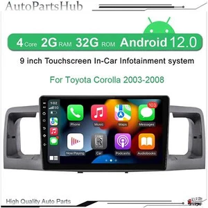 1set Car Stereo Radio For Toyota Corolla 2003 04 05 06 07 2008 9" 2G 32G Carplay - Picture 1 of 12