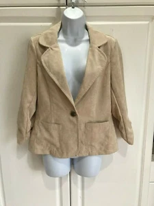 Blazer para mujer nuevo sin etiquetas con sello húmedo de un botón delantero tostado talla XL mangas reunidas - Imagen 1 de 6