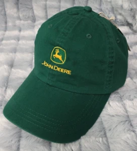 Gorra de béisbol verde John Deere bordada amarilla logotipo equipo tractor talla única - Imagen 1 de 3