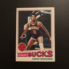 1977 # 114 Junior Bridgeman Milwaukee Bucks Topps Basketball NBA 1977-78 77-78