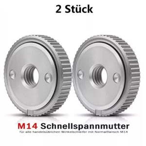 2 Stück M14 Winkelschleifer Quick Spannmutter Schnellspannmutter Schraube Flex - Bild 1 von 7