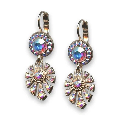 Pendientes Por Mariana Mujer Brillante Aurora Boreal Cristales Swarovski Foto 1 de 4