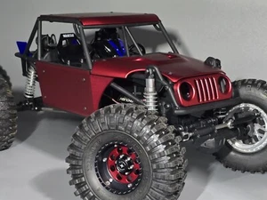 H-TECH RC CNC Aluminum Grille & Panel Set For Vanquish H10 Optic (Red) - Picture 1 of 16