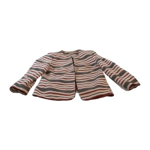 Anne Klein Blazer Womens 14 White Red Black Jacket Classic Light Office Workwear - Picture 1 of 10
