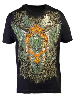 Camiseta para hombre con gráfico de calavera de águila de doble cabeza Foto 1 de 2
