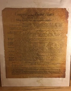 Vintage PRINT John Adams' 12 Articles (Bill Of Rights) To Congress Late 1700's - Picture 1 of 5