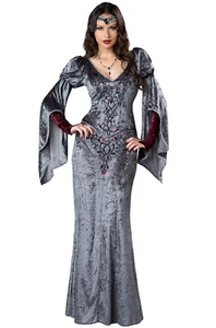 Dark Medieval Maiden Renaissance Women Adult Costume - Picture 1 of 1