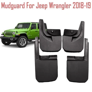 4pcs Heavy Duty Molded Splash Mud Guards Fenders For Jeep Wrangler 2018-2019 - Picture 1 of 6