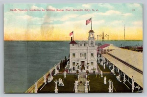 Birdseye Capt Youngs Million Dollar Pier Atlantic City NJ VTG Unused Postcard - Picture 1 of 2