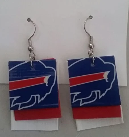 Buffalo Bills NFL football earrings duct tape duck lightweight handmade Cover