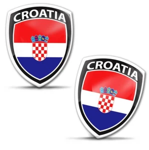 2 adesivi auto moto bicicletta casco laptop Croazia bandiera croatia bandiera - Foto 1 di 9