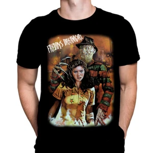 FREDDY'S DREAM GIRL- Black T-Shirt - Sizes S - 5XL - Art / Horror / Terror - Picture 1 of 3
