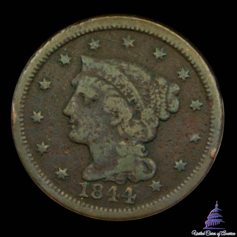 1844 Coronet 1 Cent Cover