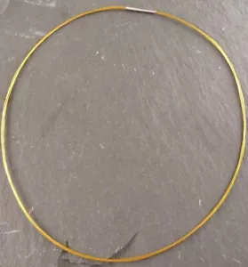 Edelstahl Halsreif Draht Collier Bajonett Verschluss 5 oder 7-reihig vergoldet - Bild 1 von 3