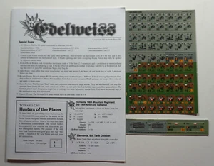 Edelweiss 2003 Game Panzer Grenadier Supplement UNPUNCHED Avalanche Press - Picture 1 of 1