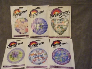 Lot of 7 (all different) Anagram Mylar Balloons 18" - Picture 1 of 3