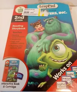 LeapFrog LeapPad Grade 2 Reading Storybook Disney Monsters Inc Book & Cartridge - Picture 1 of 5