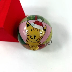 Bealls Import, Inc. Ornament handbemalt Glas Hund Katze Design mit Box Vintage - Bild 1 von 7