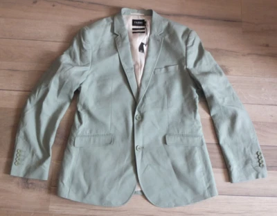 Farhi By Nicole Farhi Slim Fit Linen Blazer Size 42 New Green - Image 1 of 4
