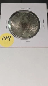 1923 PEACE DOLLAR UNC BULLSEYE TOUNER ON BACK PEACE DOLLAR!! BEAUTIFUL COIN# 144 - Picture 1 of 12
